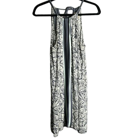 Loft Blue Printed Halter Shift Dress Size Medium - Picture 1 of 9